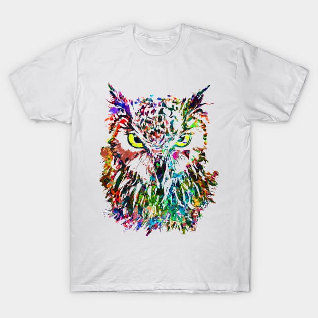 Colorful Owl - Owlet Beautiful Eyes T-Shirt by BigWildKiwi